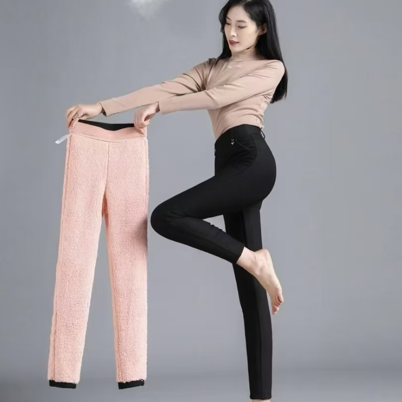 【名角服饰】【862款云朵绒直管裤】时尚百搭女士加绒显瘦弹力直管