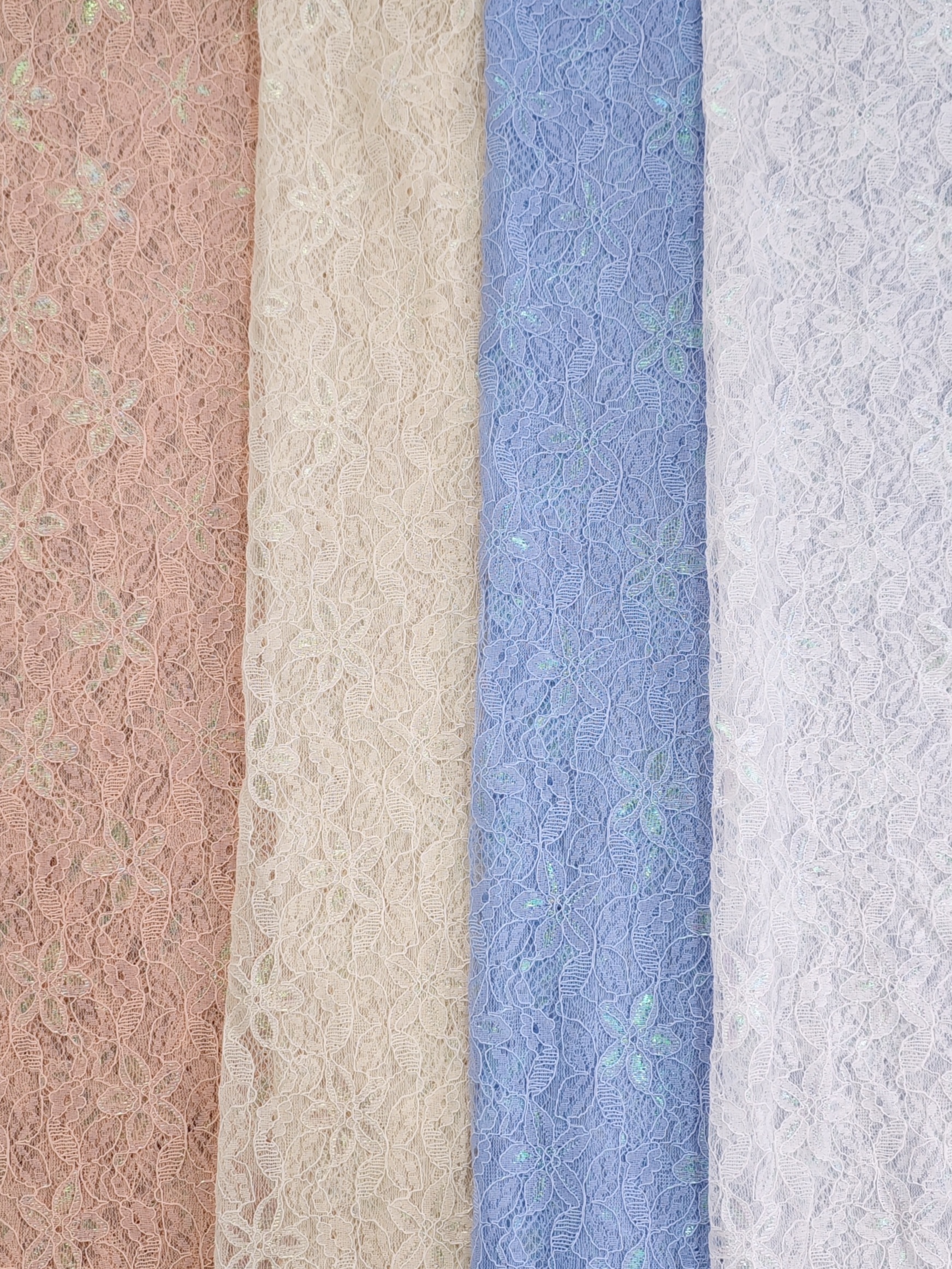 幻彩绿纱蕾丝底布旗袍连衣裙精选优质蕾丝清仓处理双层皱皱纱布料