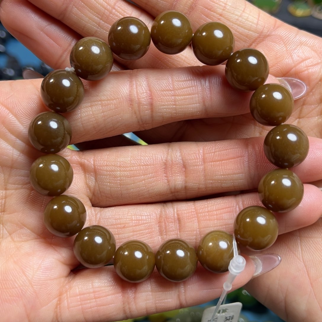 和田玉手串卡12未镶嵌