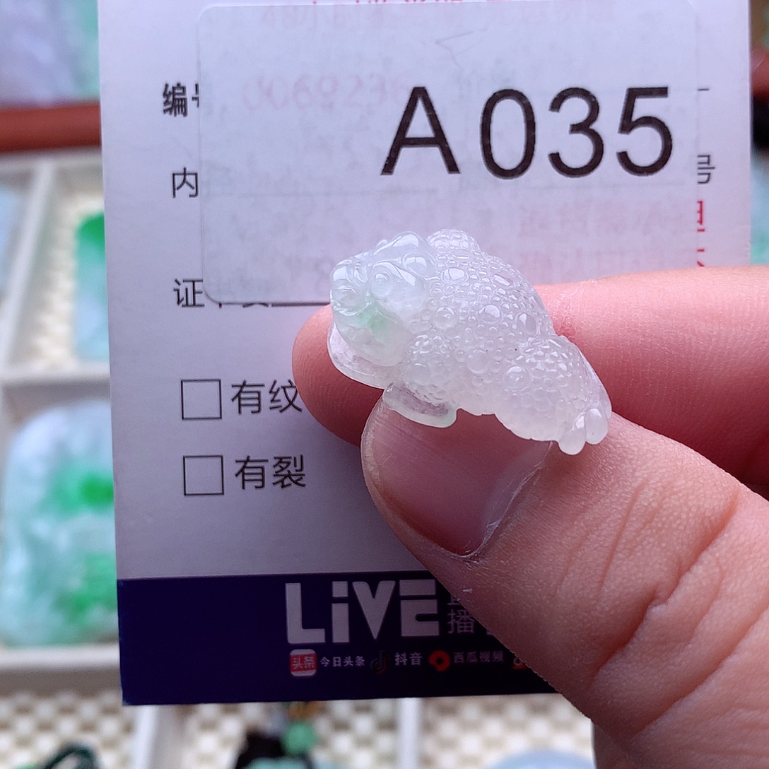 翡翠未镶嵌吊坠(不含链)