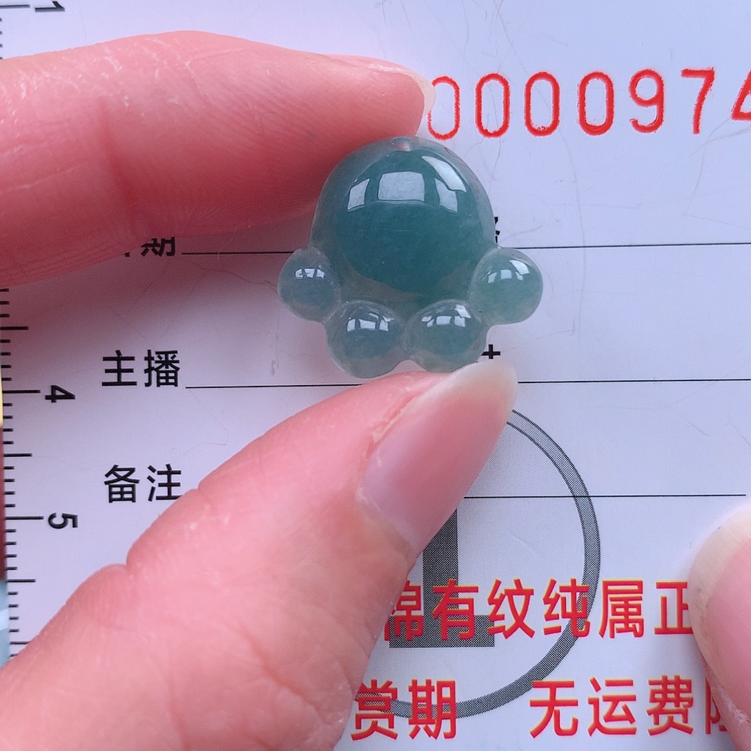 翡翠吊坠(赠链)银S925镶嵌吊坠