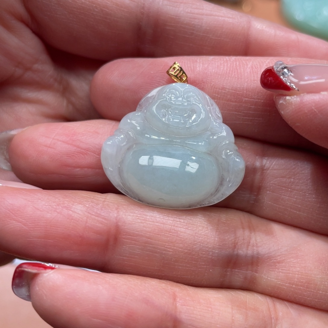 翡翠颈饰18K金镶嵌翡翠