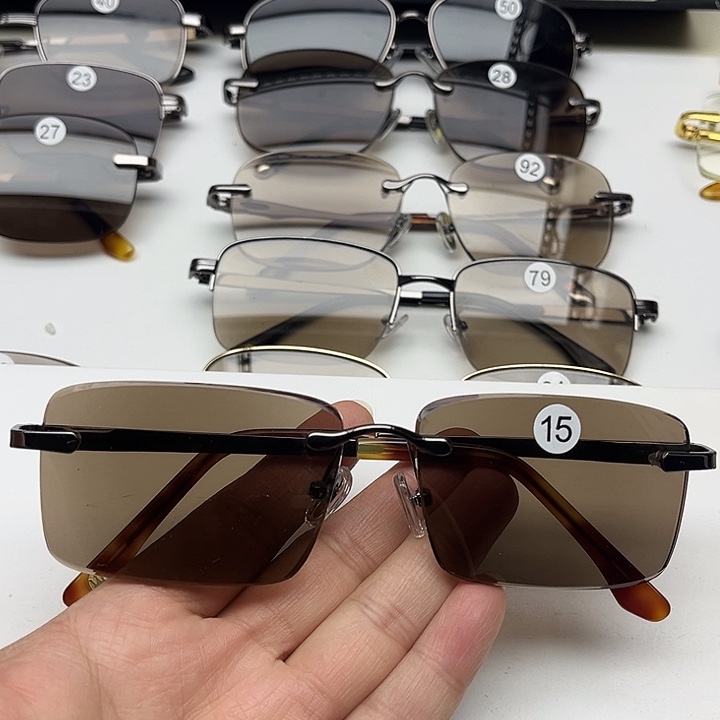 无框中茶色商务 15