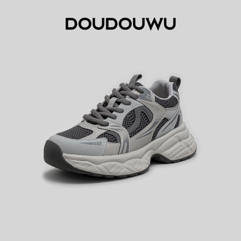 豆豆屋厚底老爹鞋女ins2025春季新款韩版潮酷运动休闲松糕女单鞋