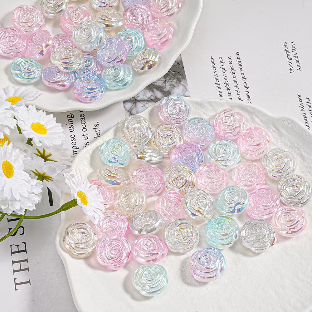 【海蒂加】糖釉幻彩千层玫瑰手工DIY配件