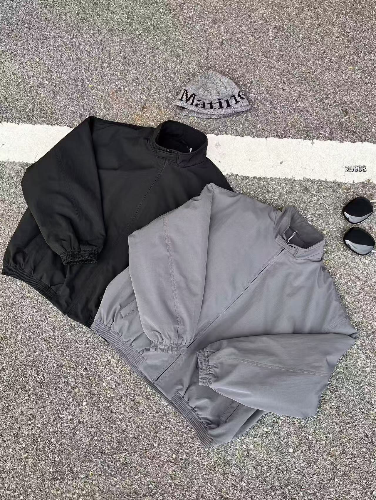 男女款宽松版秋冬立领夹棉外套26608