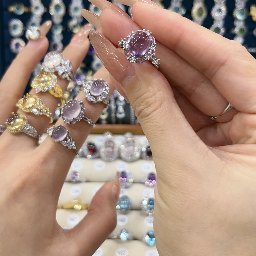 紫晶女款银S925镶嵌顾**.戒指17