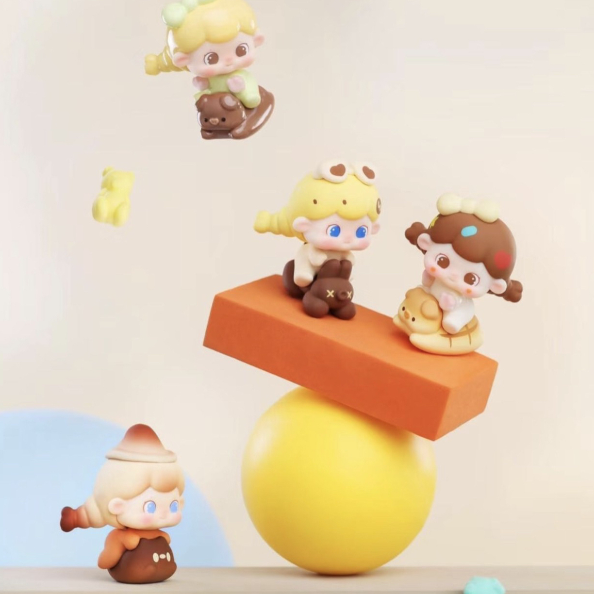 【拆盒一单俩娃】后五找老大糖糖摇摇乐系列潮玩萌粒盲袋可爱送人