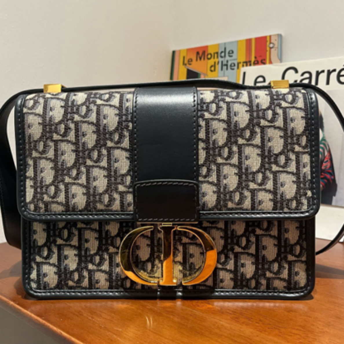 99新 DIOR/迪奥 老花蒙田30 CD扣单肩斜挎包