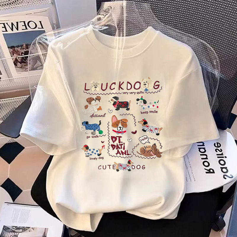 【6-1】2025纯棉男女同款纯棉T恤短袖t恤男女夏季ins潮牌潮