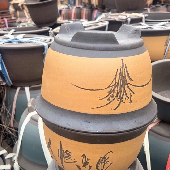 红陶紫砂碗盆口25