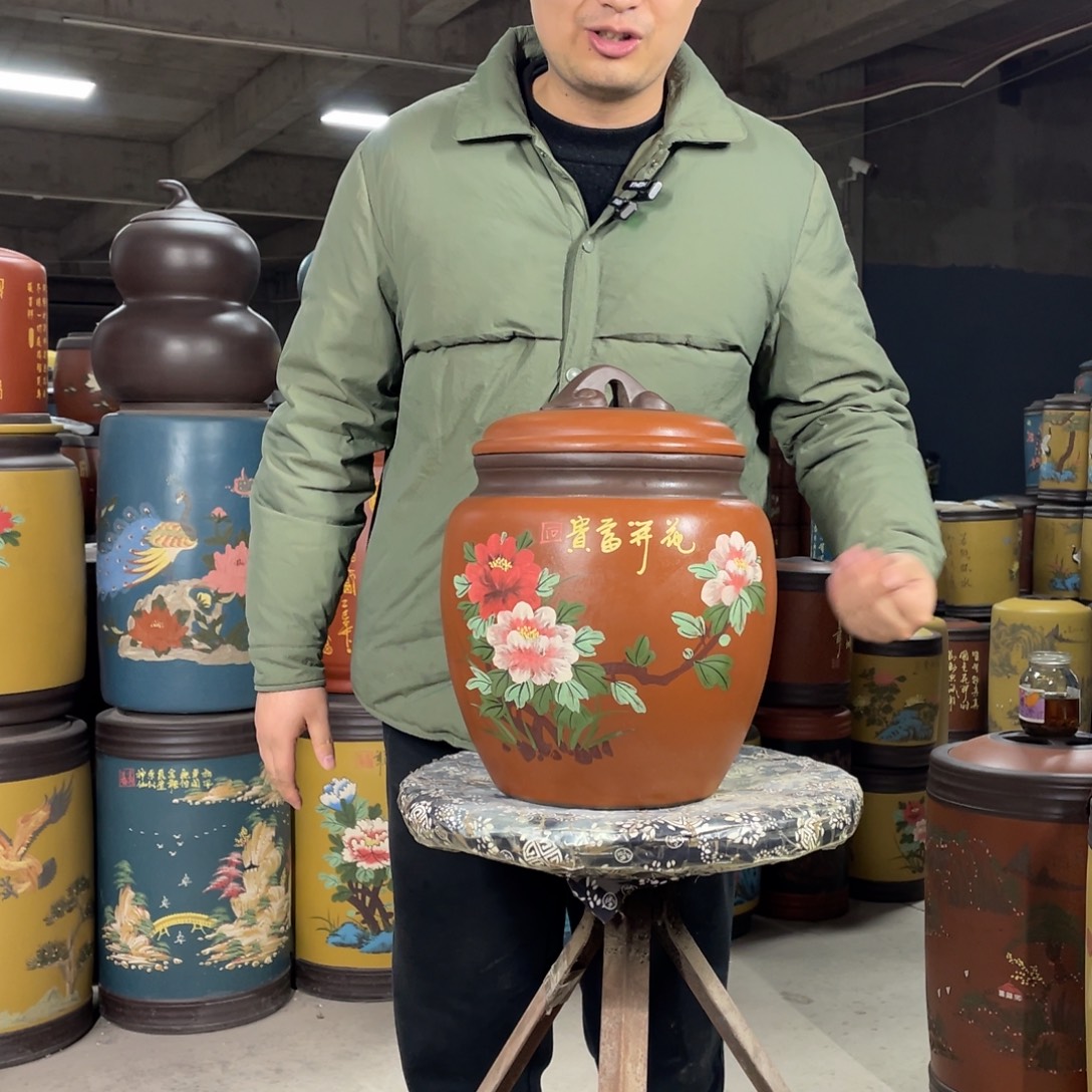 宜兴原矿紫砂茶叶罐