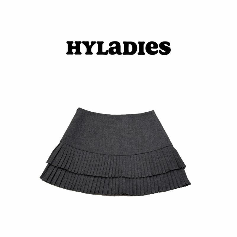 HYLADIESWEAR  『荷叶百褶裙』秋季新款高腰防走光百搭A字百褶裙