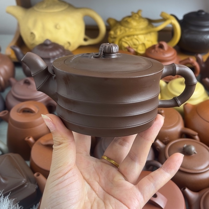 茶壶紫砂160cc紫泥半手