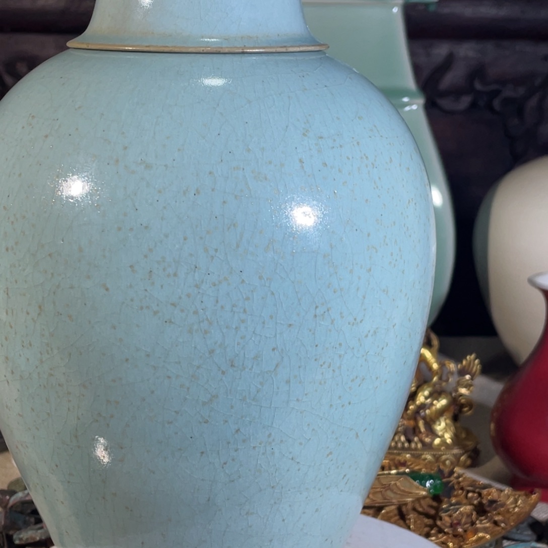 瓶老***郝汝窑瓶子一件全品