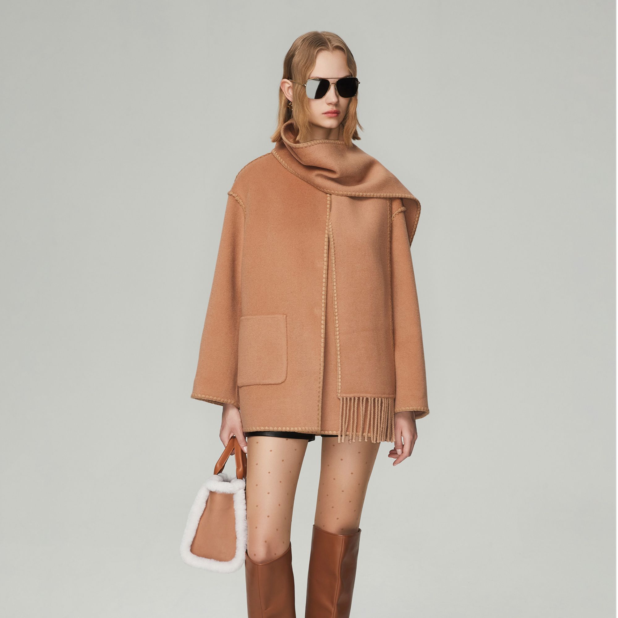 COCOON/可可尼羊毛毯式慵懒大衣23411AF123102031