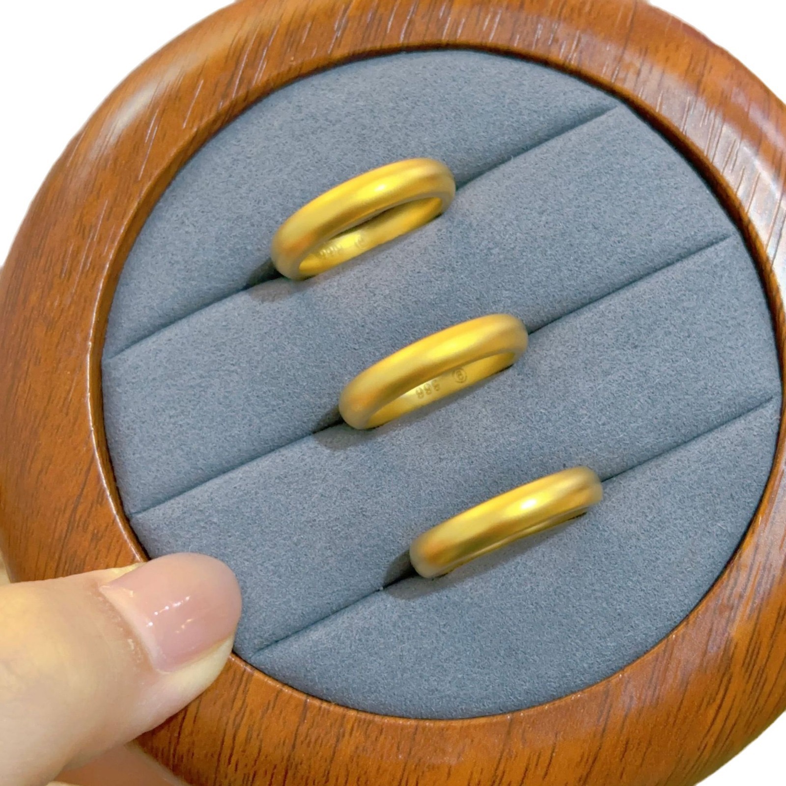 铜合金戒指 金色光面经典哑光古法传承素圈戒指泥鳅背情侣指环