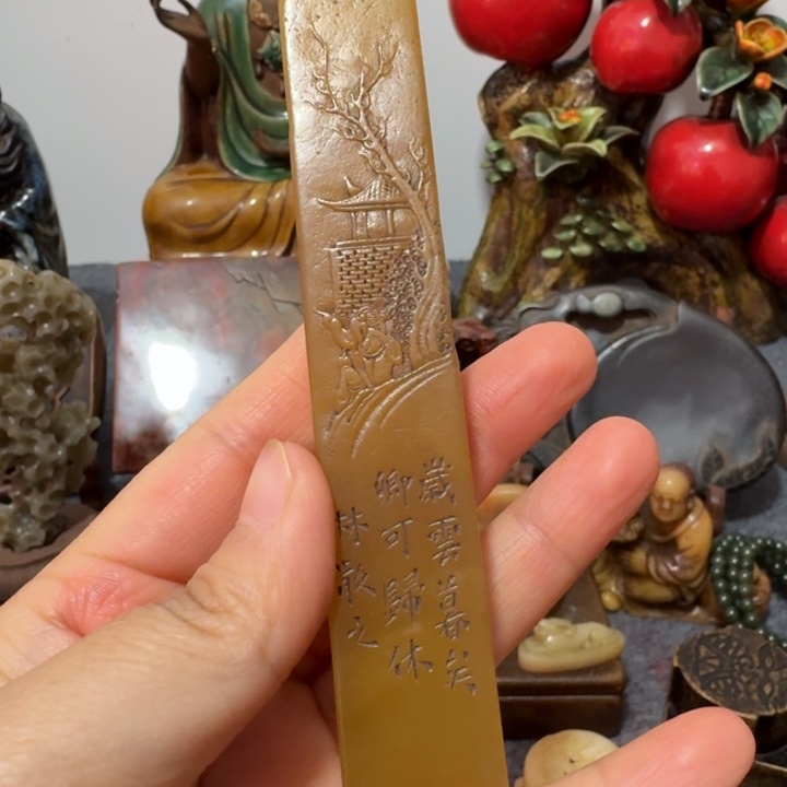 木***马石材手工艺品摆件