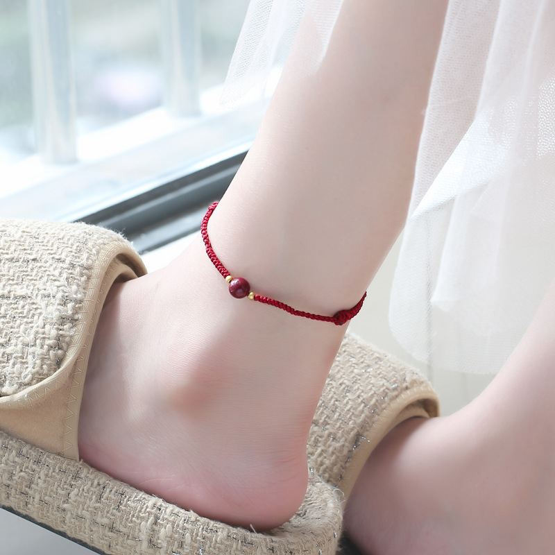 非金属布艺脚链 馬年红绳手链 脚链 成人 亲子宝宝手工红绳吉祥礼