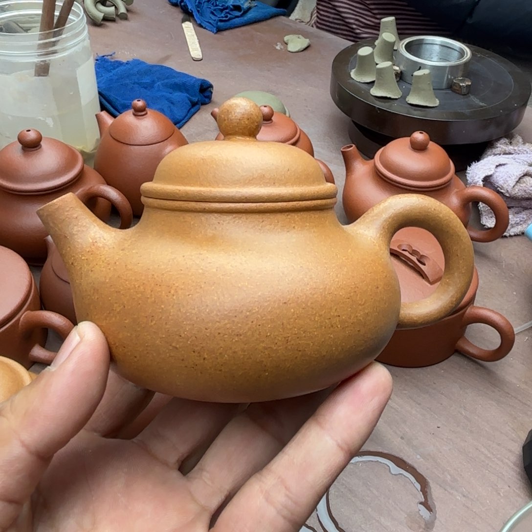 紫砂茶壶容天壶段泥微瑕220