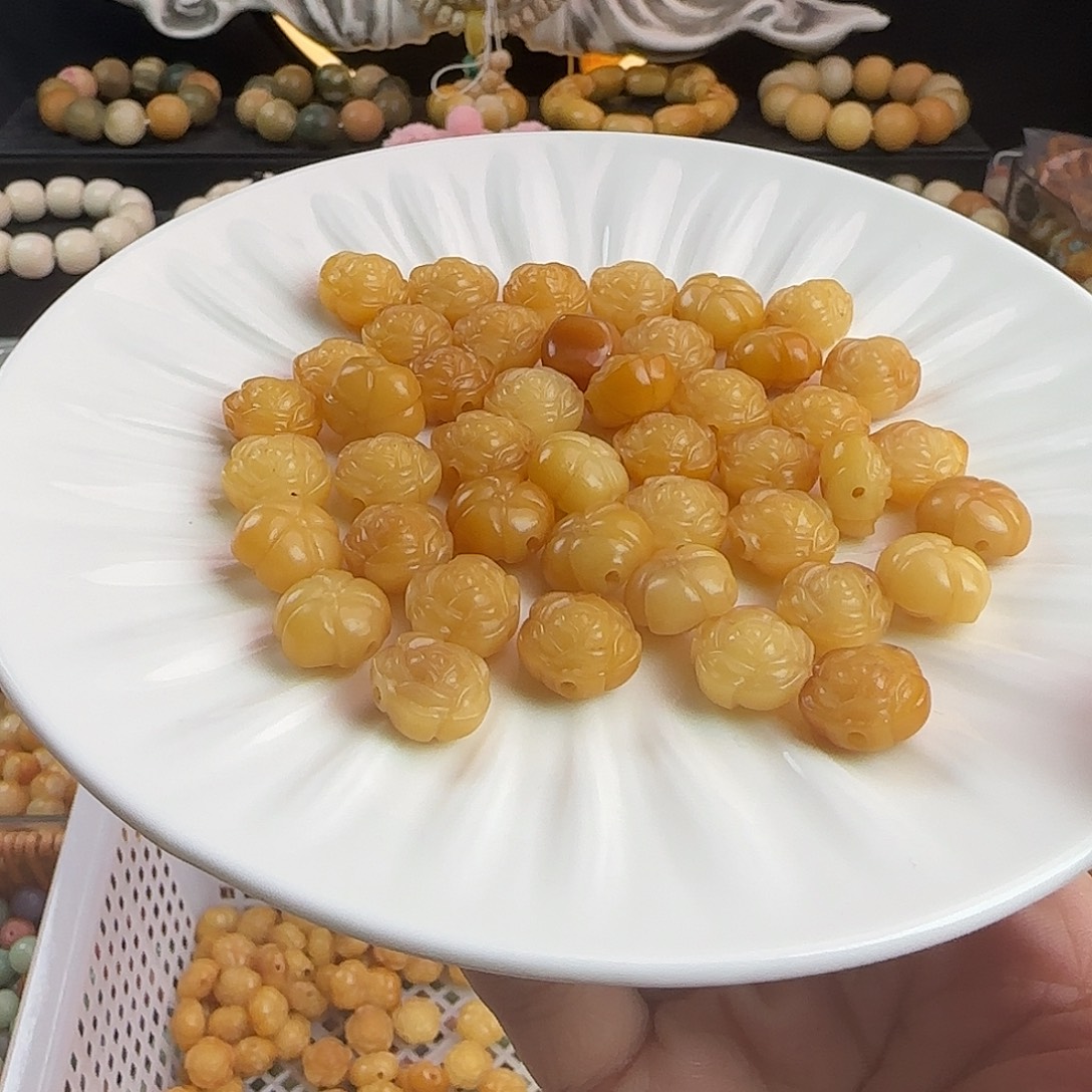 菩提根/象牙果手串卡13金灿灿山茶花20卡牌➕10备珠