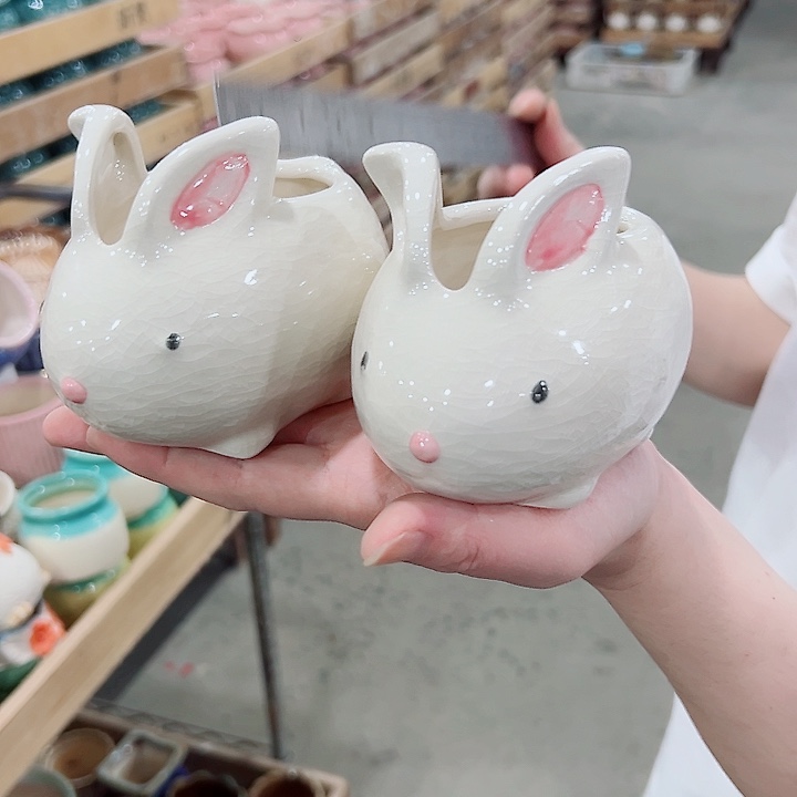 有孔.凑满10元发货多肉陶瓷花盆！