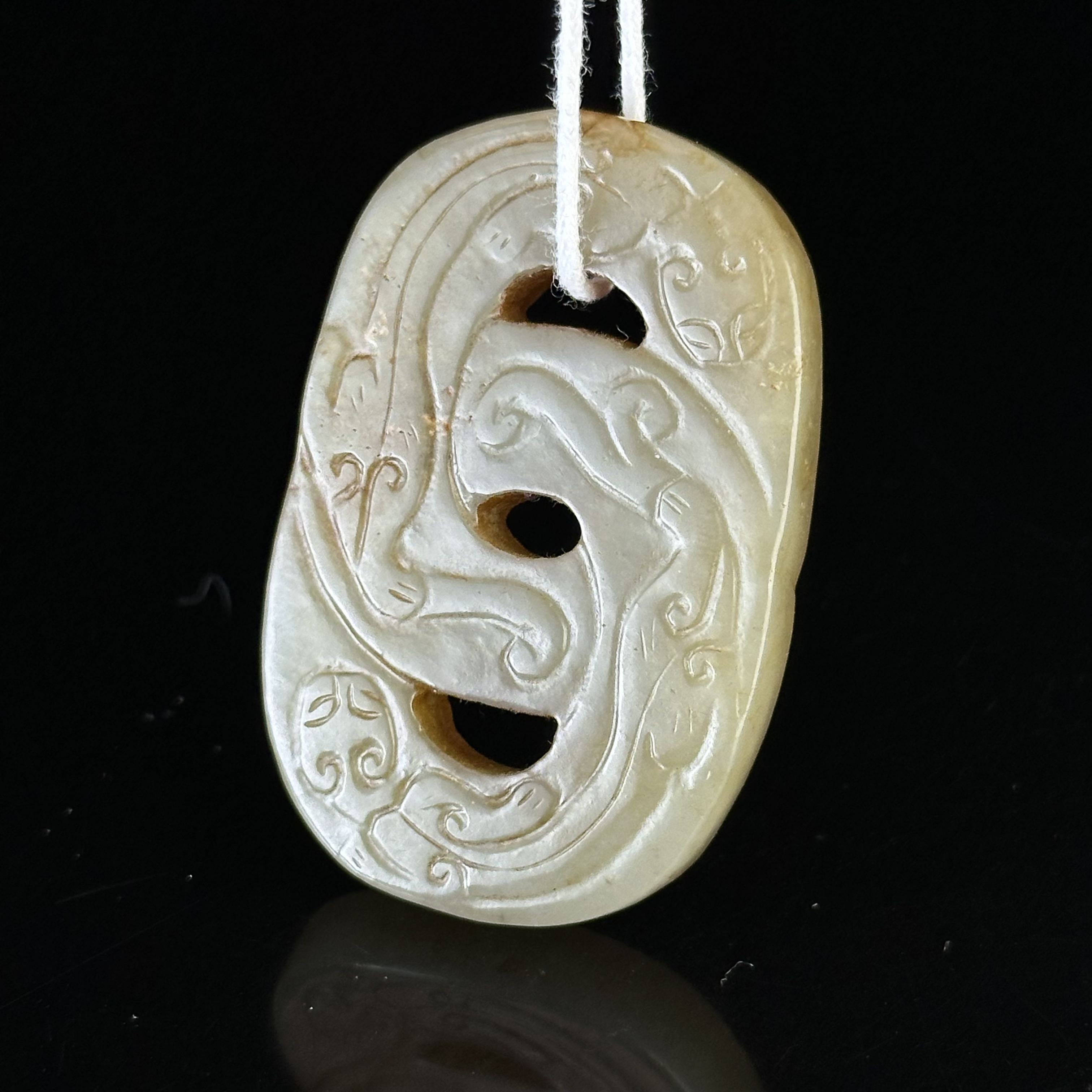 明和田玉双联佩 福利品 ZR150115005*【上海兰馨】