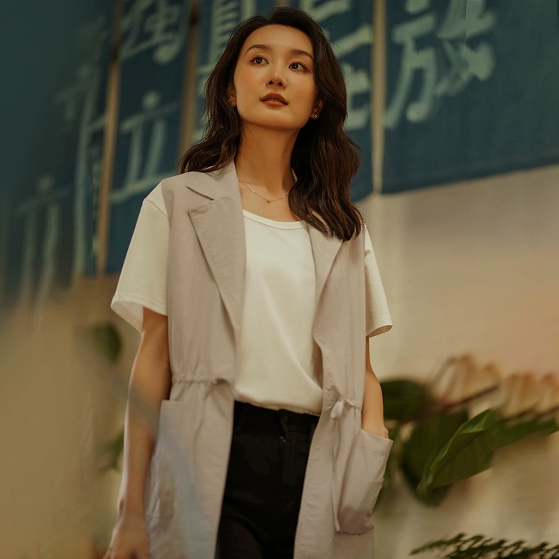 新款韩式文艺百搭女装宽松棉麻马夹夏季薄款背心无袖时尚马甲女