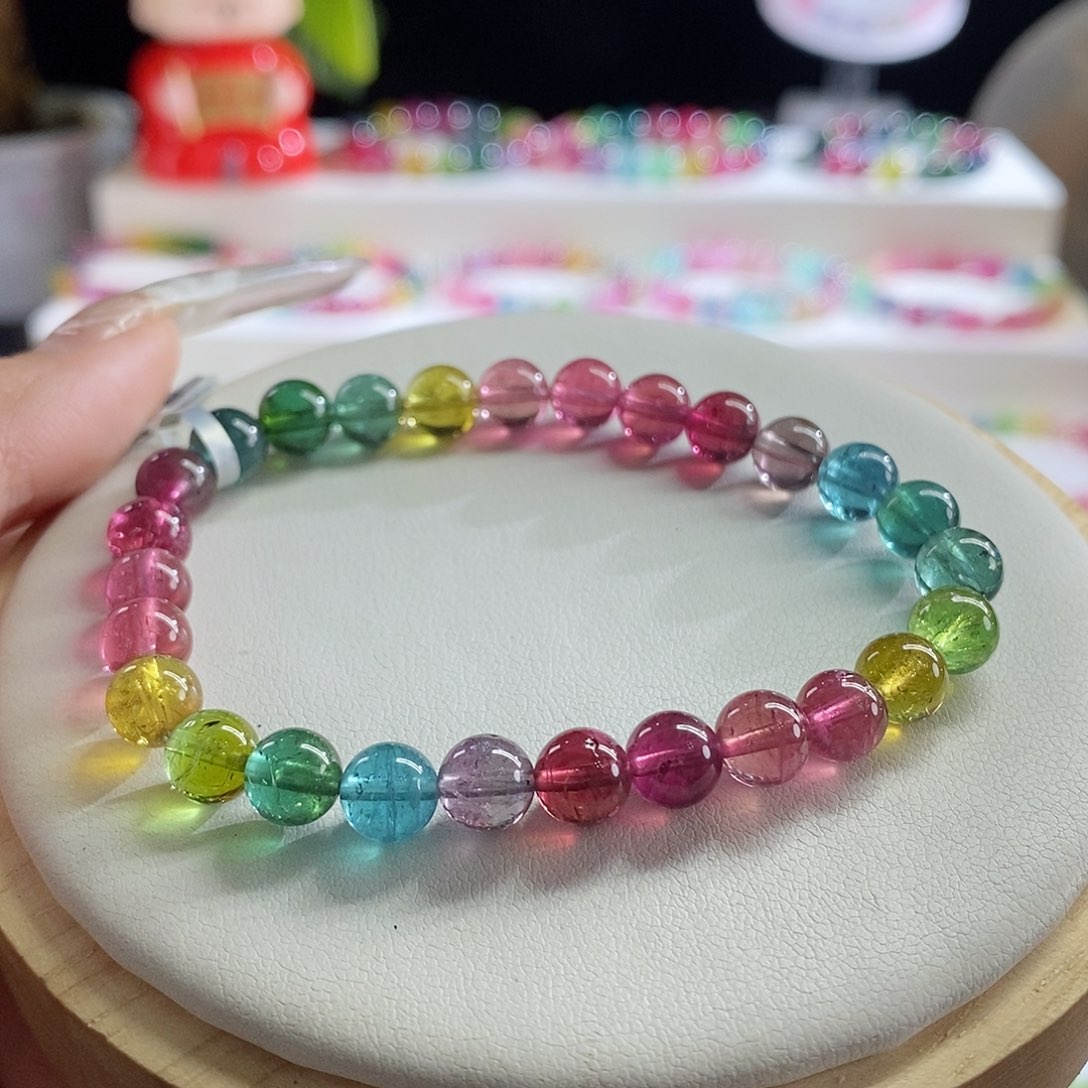 未镶嵌手链碧玺浓艳色标