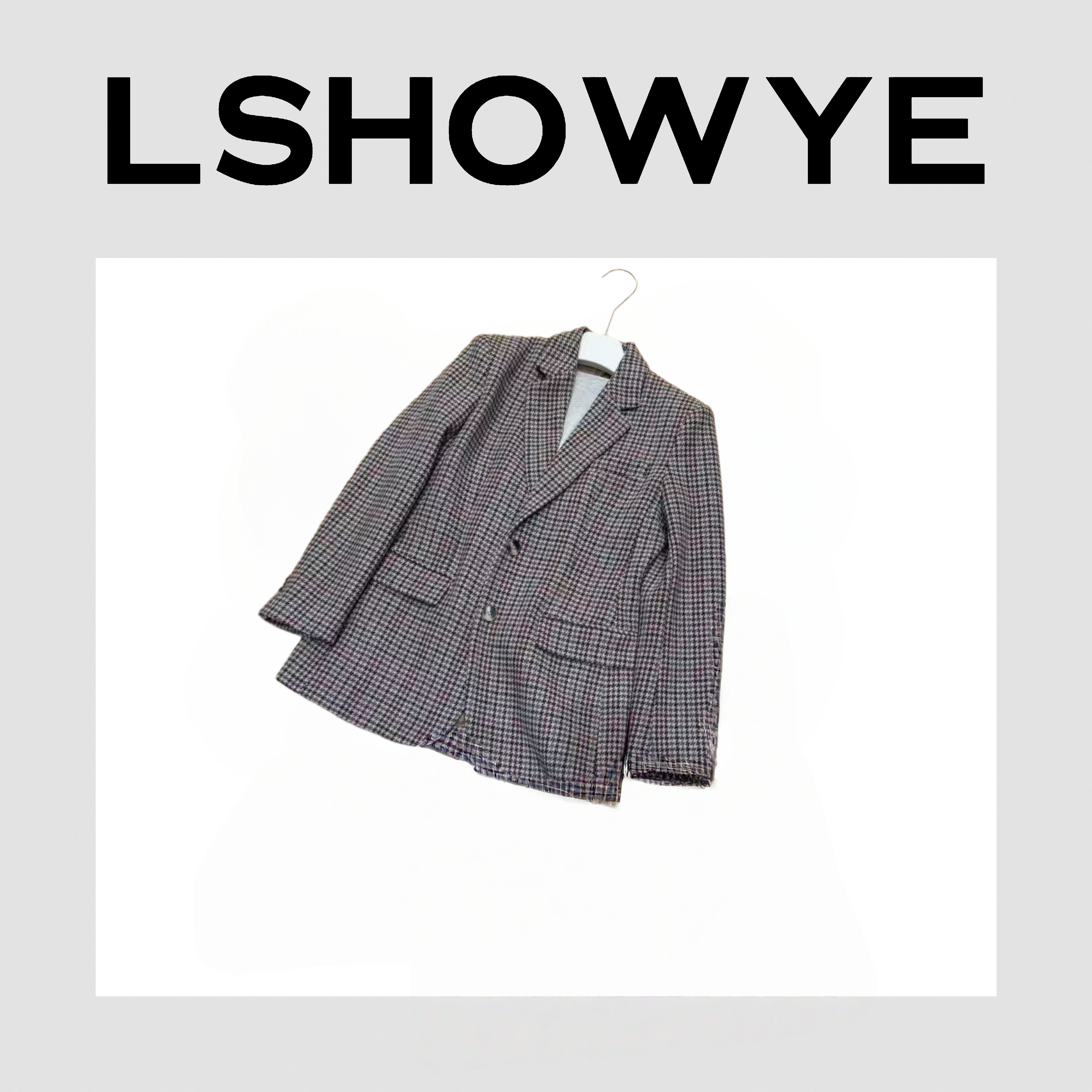 LSHOWYE｜羊毛格子西装外套A203