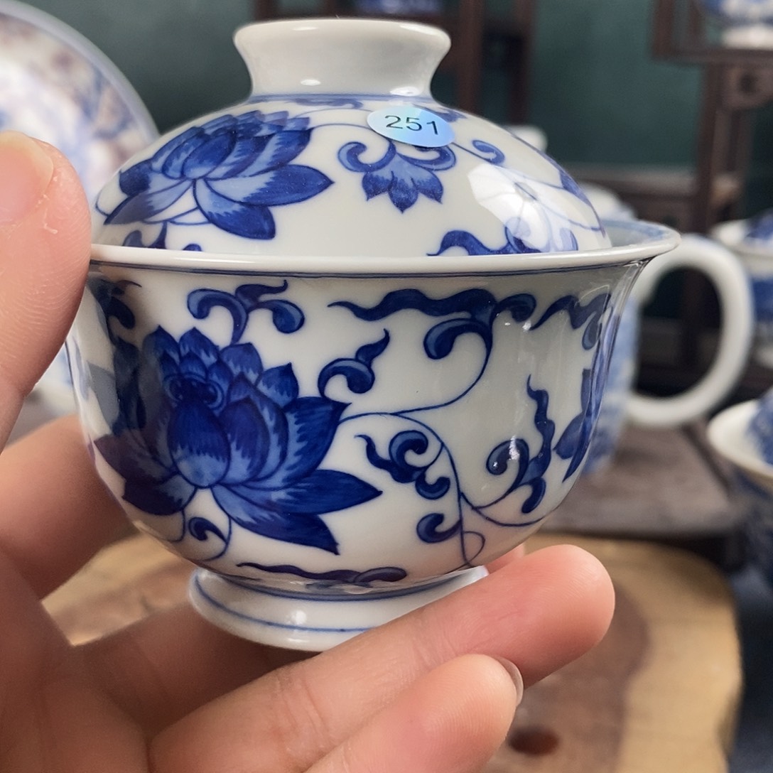 瓷片景德镇手绘青花茶器251