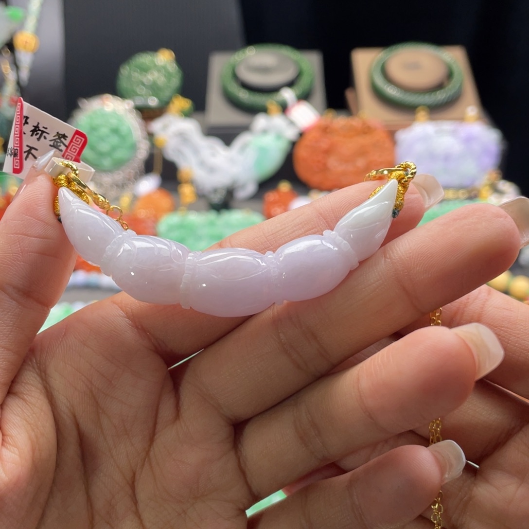 翡翠未镶嵌颈饰代编织