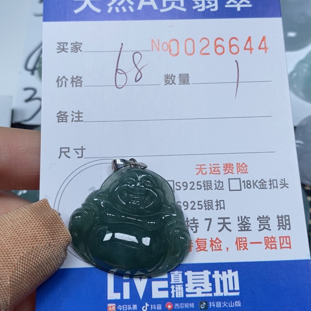 翡翠颈饰未镶嵌天然缅甸翡翠