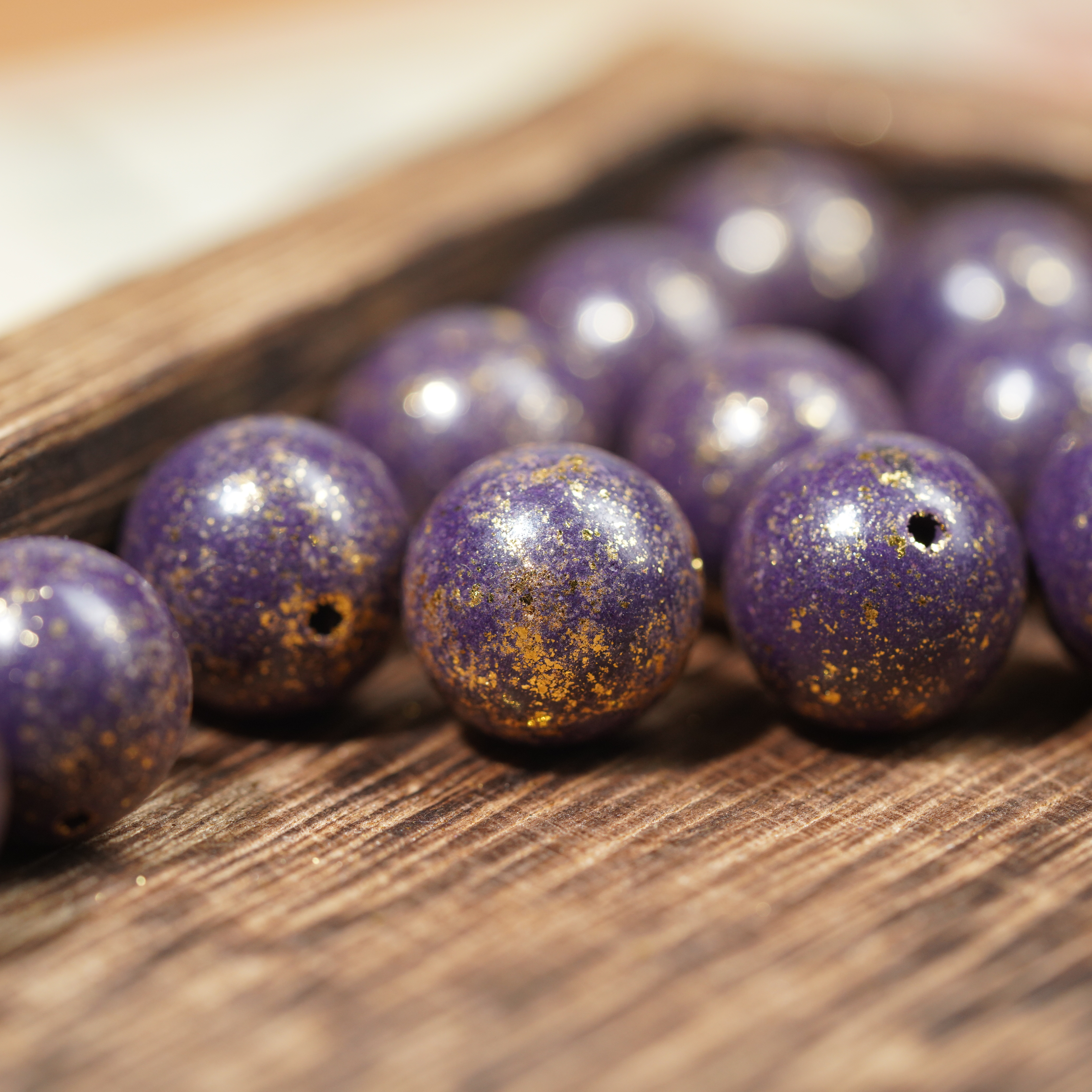 2500年老子手植银杏叶紫气东来单珠 多样性发其一12mm11251128-02