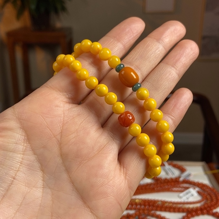 琥珀手链未镶嵌蜜蜡手串6
