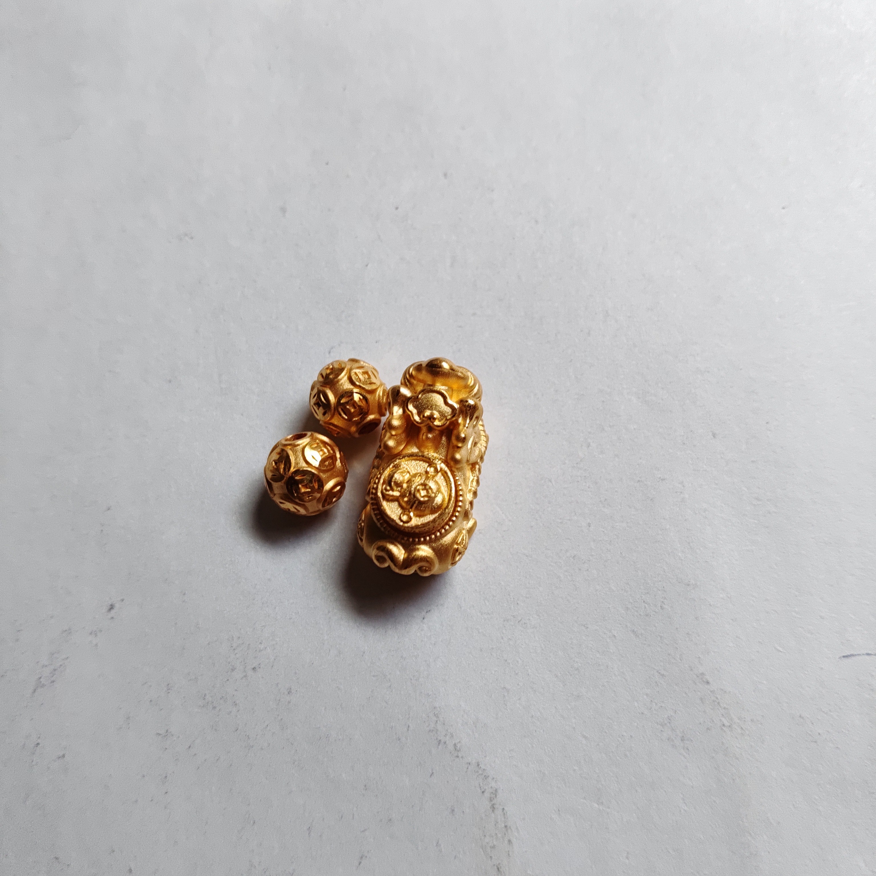 金元宝足金999貔貅珠子首饰