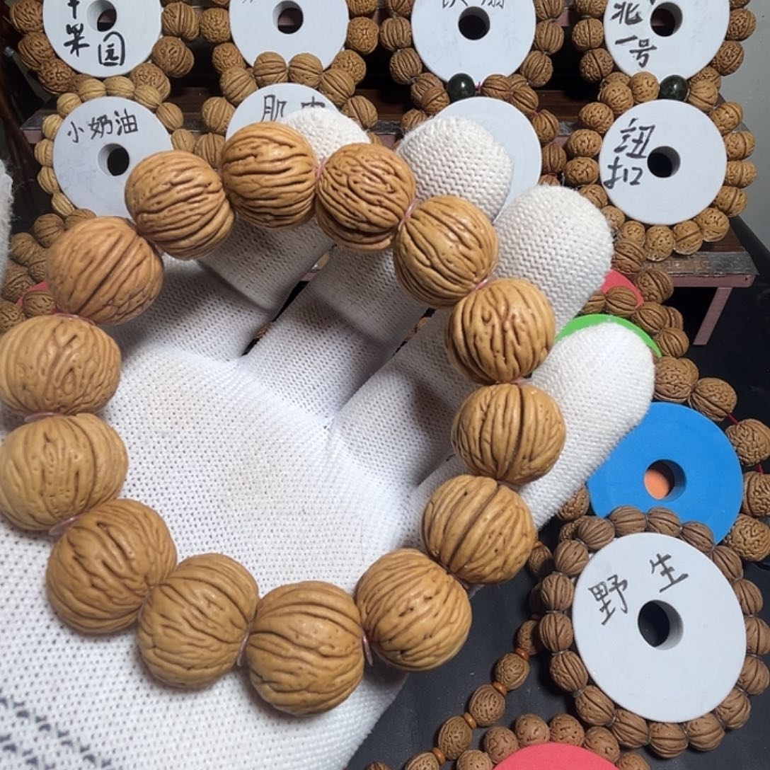 手串桃核树皮纹桃核手串 不退不换