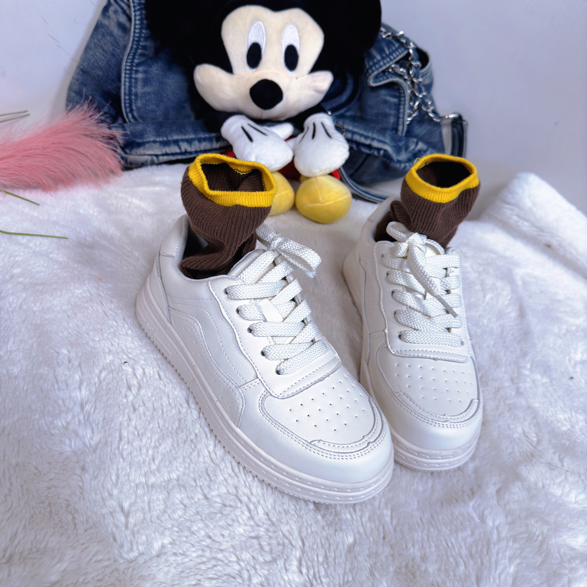 清小柔童装洋气款小白鞋（系带款，无魔术贴）