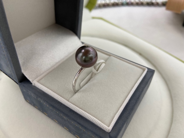 大溪地珍珠戒指11-12mm