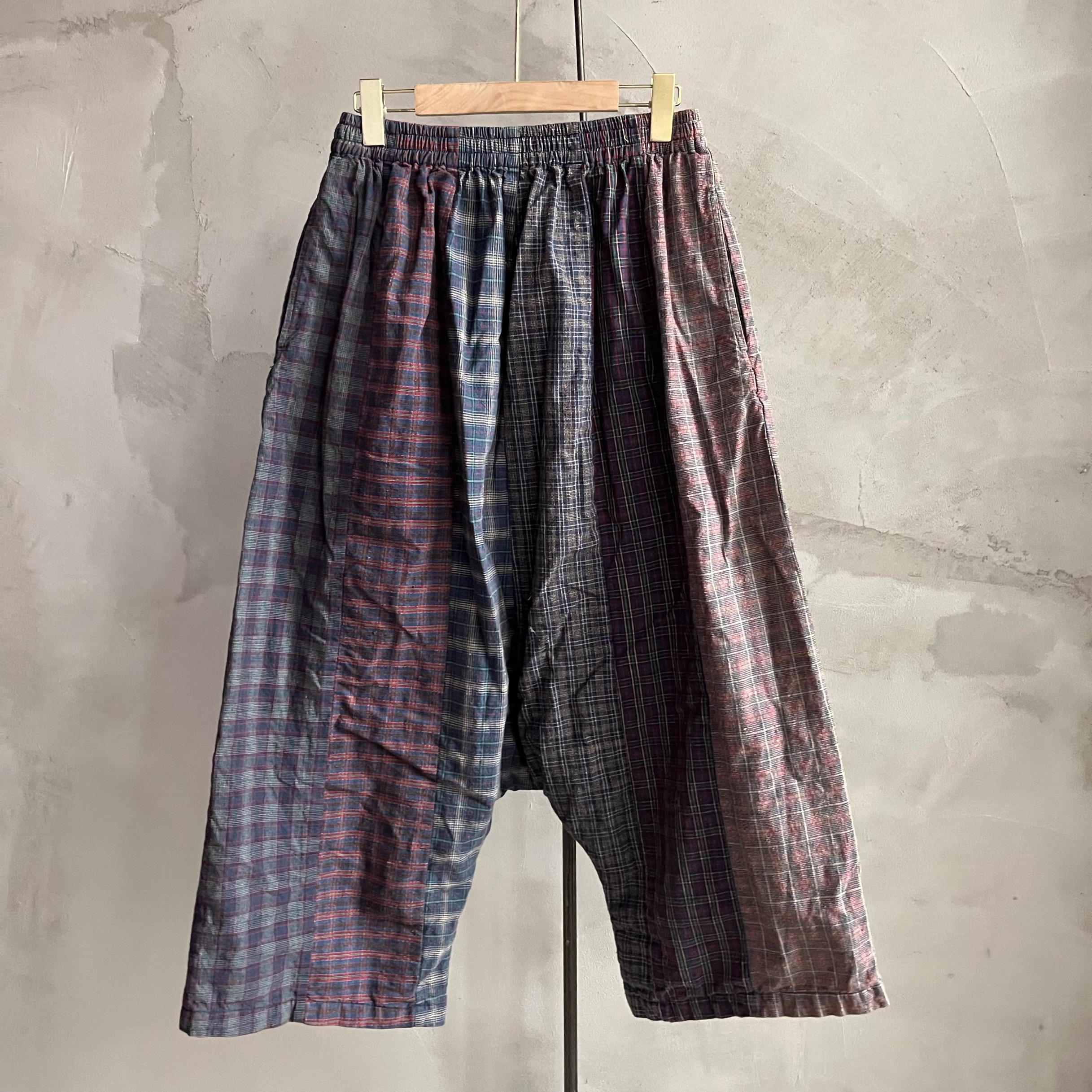 沉香布衣草堂 老布双层吊裆裤 长裤2025秋 古古麦随拼复古休闲裤