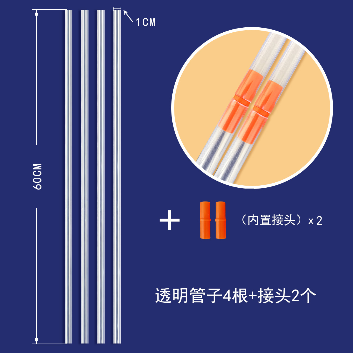 十字绣爱阁工具升级版透明管子内置接头新款管子家用刺绣工具