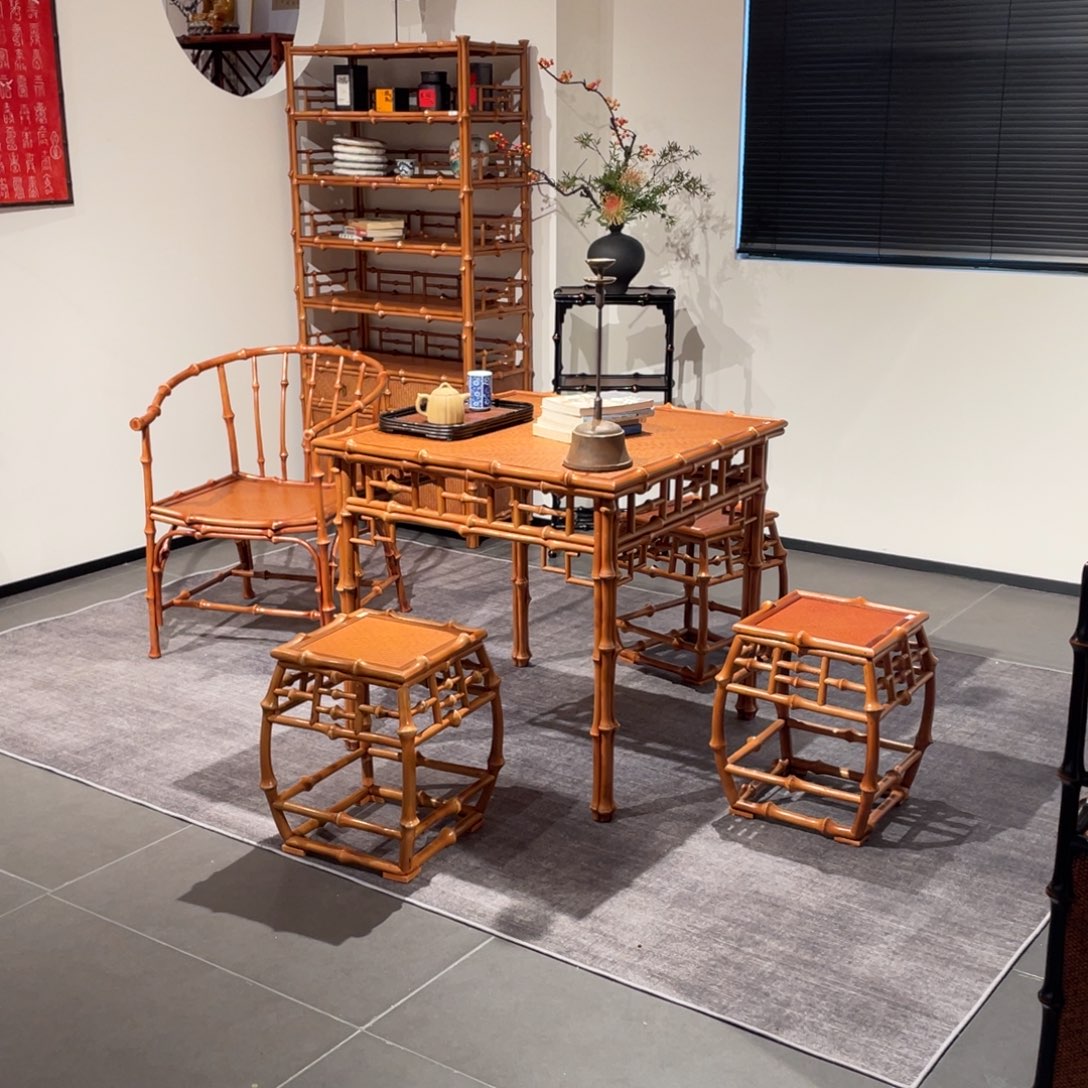 木***手工制作筇竹五件套