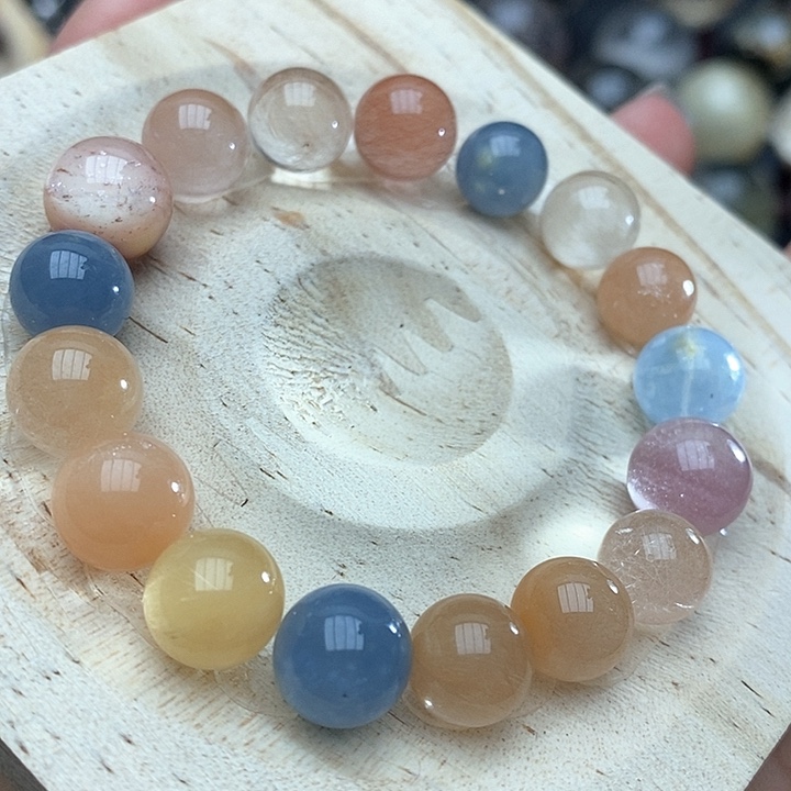 水晶裸石未镶嵌兔毛手链