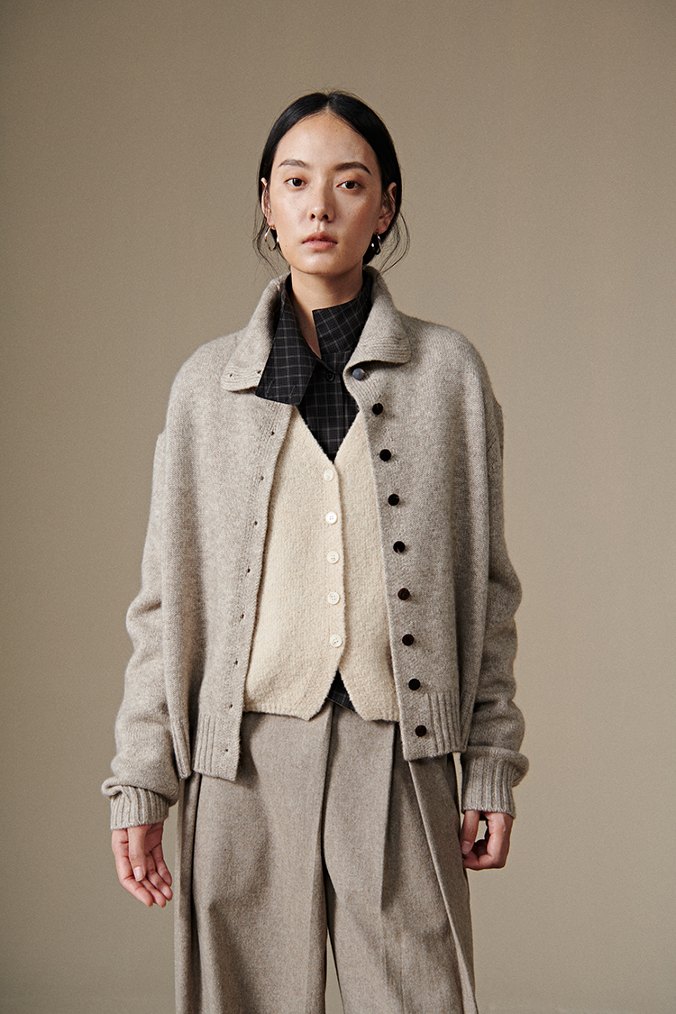 INFFTRU 高领开衫以简约优雅牦牛绒高领开衫