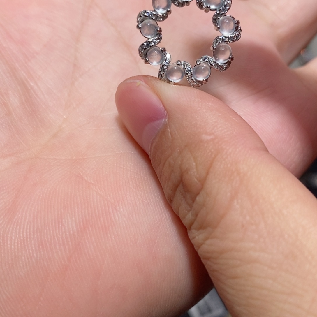 翡翠颈饰银S925镶嵌j j h gj