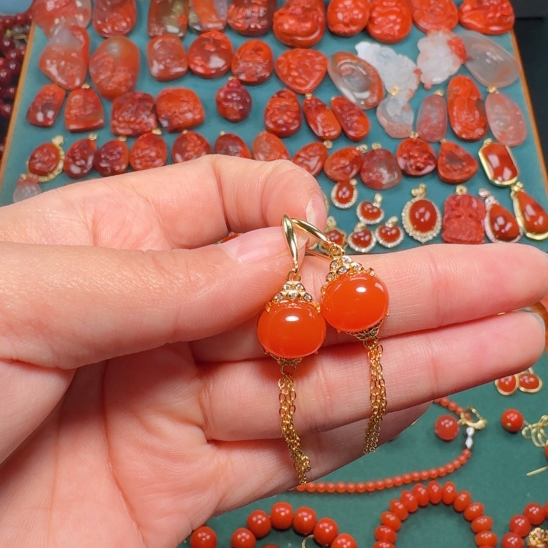 南红玛瑙南红银S925镶嵌