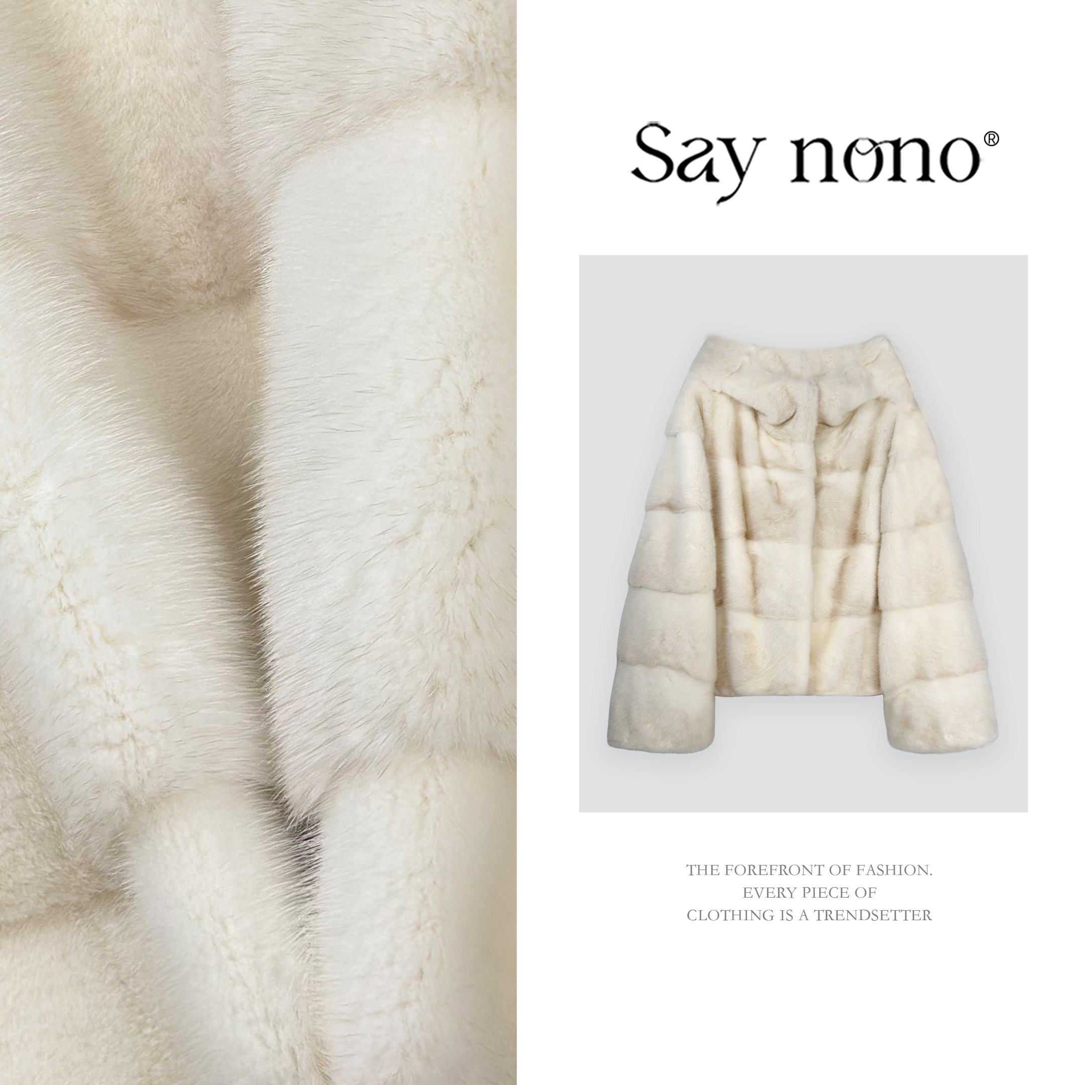 懒猫nono│Saynono 时尚温柔慵懒风减龄水貂毛皮草外套 GX09121JY