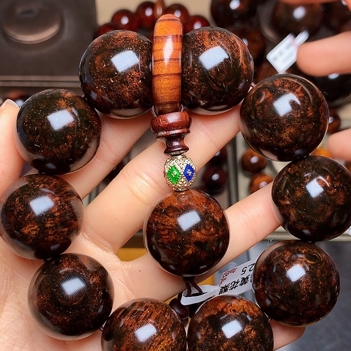 花梨木类手串/手链黄花梨风化料老挝花梨土埋料2.5