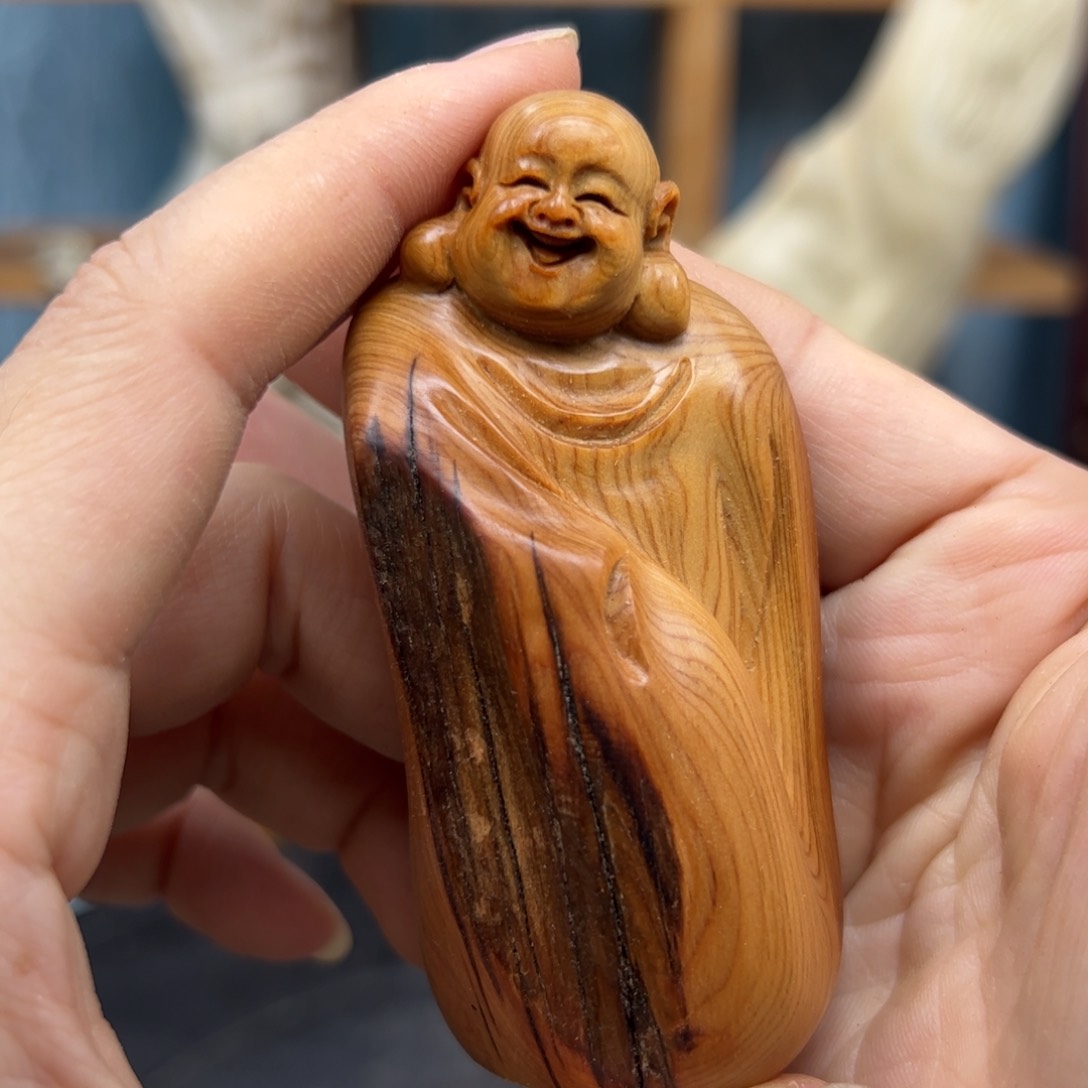 木崖柏木摆件手把件，