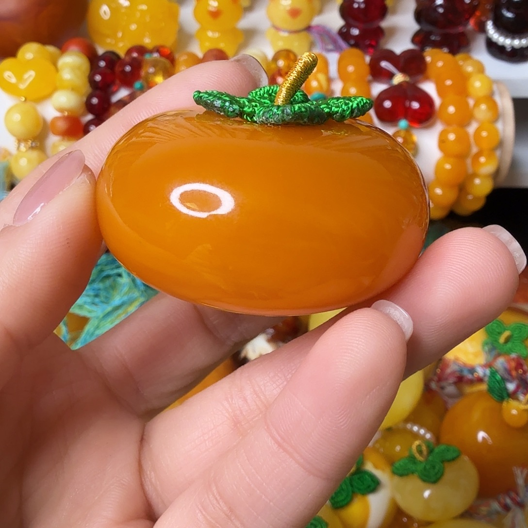 琦***1非金属大号橘色柿子单颗